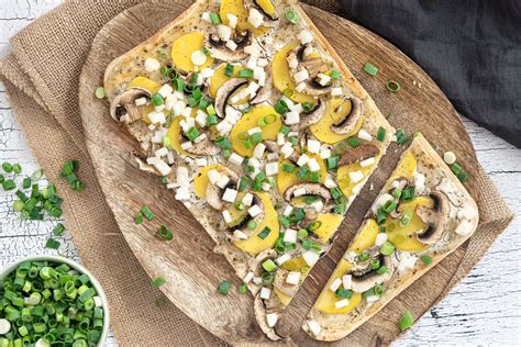 Veganer Flammkuchen mit Gemüse Rezept eat de