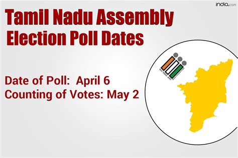 Tamil Nadu Election 2021 Dates Announced Single Phased Polling On