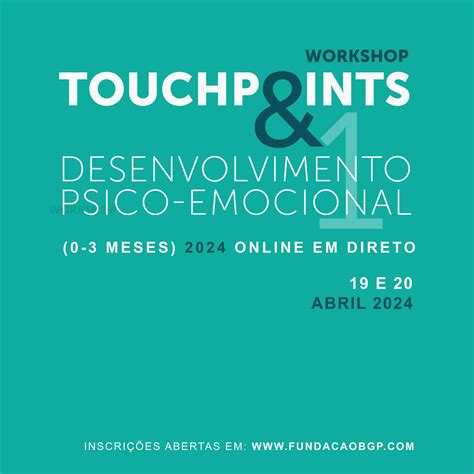 Workshop Touchpoints Desenvolvimento Psico Emocional 1 0 3 Meses