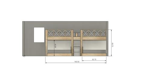 Diy Build Plans Full Over Queen Bunk Bed Side By Side Bunk Bed Layout