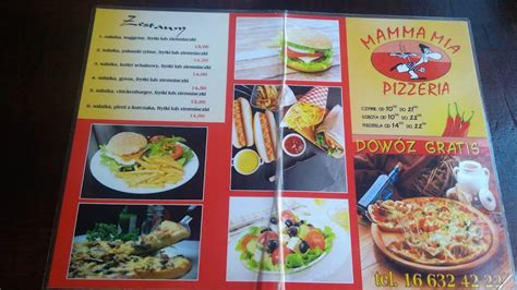 Menu At Pizzeria Mamma Mia Lubaczow