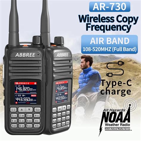 Pcs Abbree Ar Air Band Six Band Wireless Copy Frequency Ch Typ