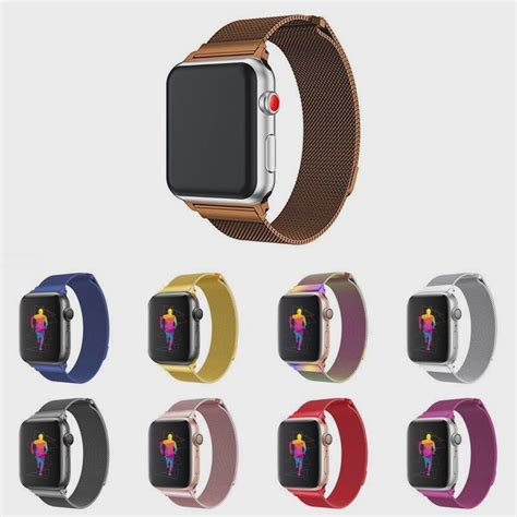 Pulseira de Aço Milanese Loop para Apple Watch 40mm e 38mm Marrom