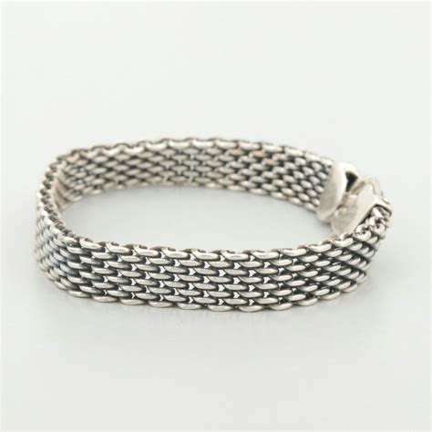 Tiffany And Co Sterling Silver Mesh Bracelet Ebth