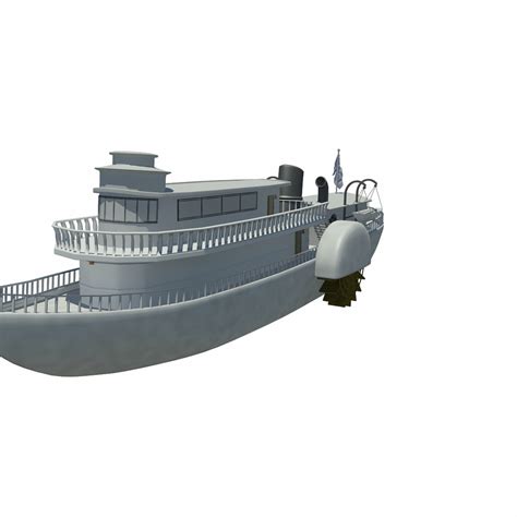 paddlewheel ship 3d model