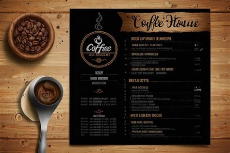 Coffee House Menu Restaurant Template Design Premium Ai Generated Image