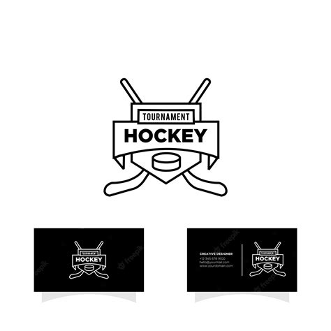 Premium Vector Hockey Ice Team Logo Icon Design Illustration