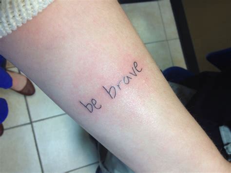 be brave tattoo. Love the simplicity of this. | Be brave tattoo, Music tattoos, Tattoos