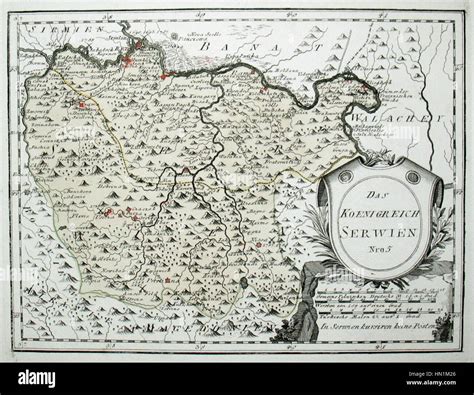 Map Of Serbia In 1791 By Reilly 005 Stock Photo Alamy