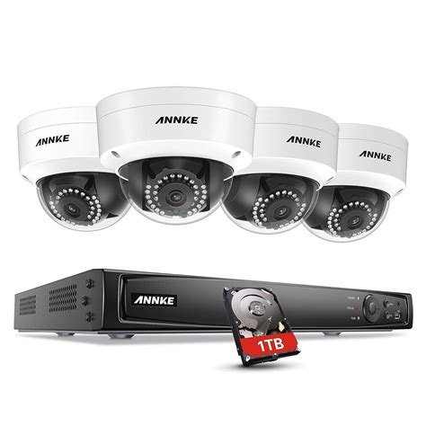 ANNKE 8CH 6 0MP POE NVR Security Camera Systems W 1TB HDD And 4x 2