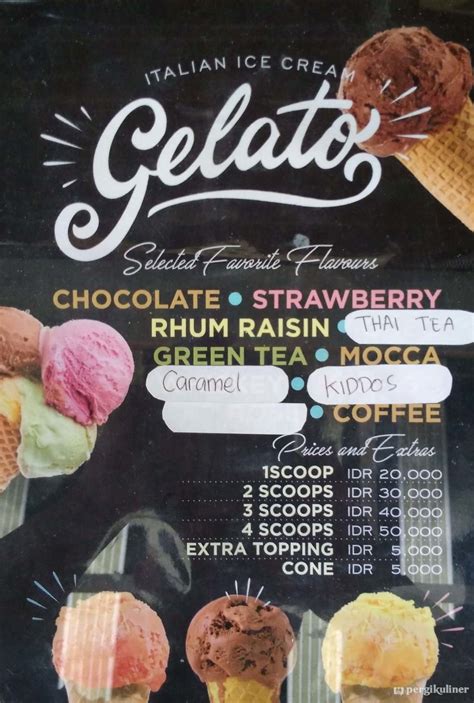 Selalu Diperbarui Menu Italian Ice Cream Gelato Farmhouse Lembang