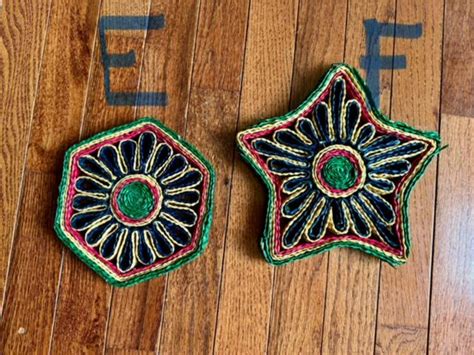 Vintage Wicker Trivets Hot Pads Etsy