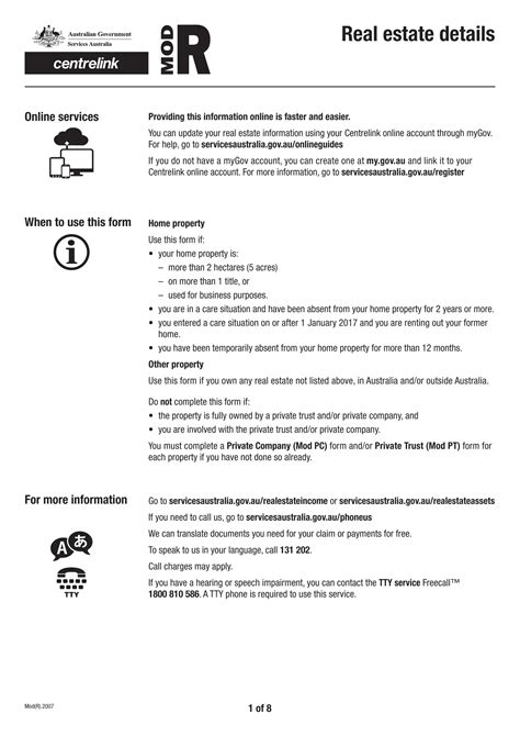 Forms Centrelink Mod R Form Fill Out Printable Pdf Forms Online