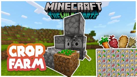 Minecraft Bedrock FASTEST Crop Farm 10 000 Crops Hour YouTube