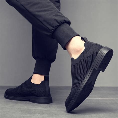 2024 Spring And Summer New Style Fly Woven Shoes For Men Trendy Breathable Mesh Elastic Socks