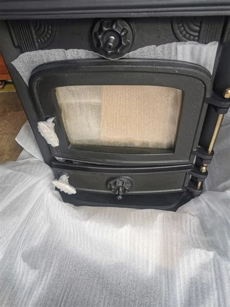 Wood Burning Stove 5kw Cast Iron Log Burner Defra And Eco Multi Fuel 17 000btu Ebay