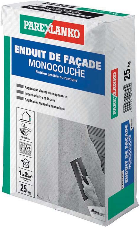 Enduit façade monocouche sable jaune J40 25kg PAREXLANKO Mr Bricolage