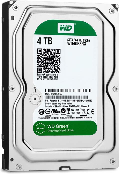 Western Digital WD40EZRX - Interne harde schijf / 4TB / 3,5 inch SATA ...