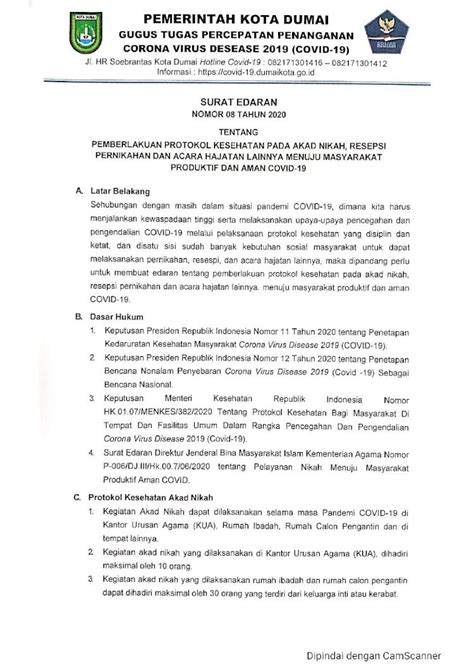 PDF Surat Edaran Nomor 08 Edaran Nomor 2020 7 20 PEMERINTAH