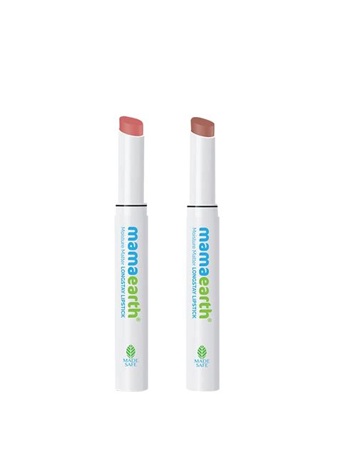 Buy Mamaearth Set Of 2 Moisture Matte Longstay Lipstick Espresso Brown 09 Bubblegum Nude 05