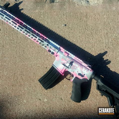 Ar 15 Coated In A Pink Camouflage Pattern By Web User Cerakote