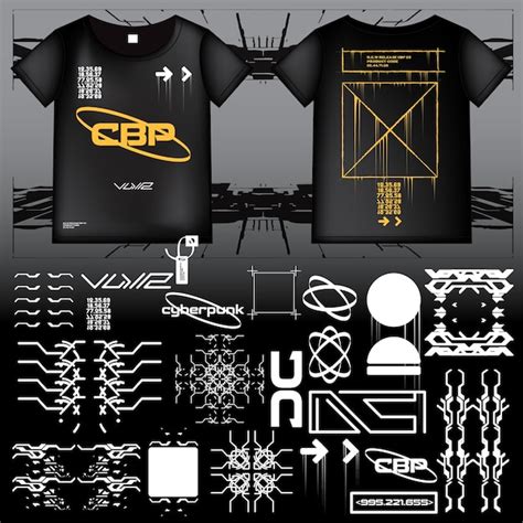 Premium Vector Cyberpunk Scifi Gaming Futuristic Icon Pattern Set