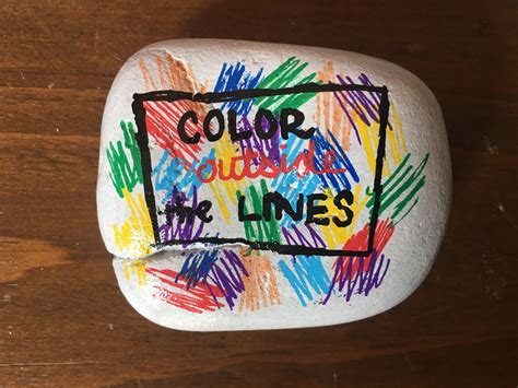 Color Outside The Lines Painted Rock Color Lines Painted Rocks The