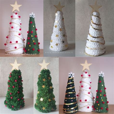 Alberi Di Natale Con La Lana Tutorial Idee Ispirazioni ManiFantasia