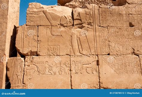 Egypt Luxor March 01 2019 Ancient Egyptian Hieroglyphs Drawings