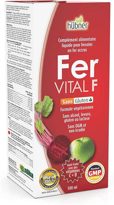 Hubner Iron Vital F 500mL Get Your Daily Iron Boost With This Liquid