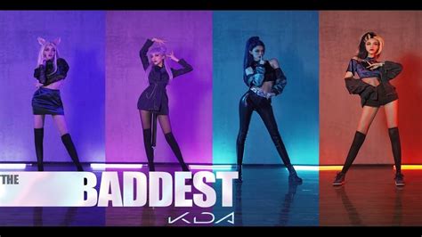 【须须舞蹈mv】英雄联盟 Kda The Baddest 一人cos四角色强力翻跳mv Youtube