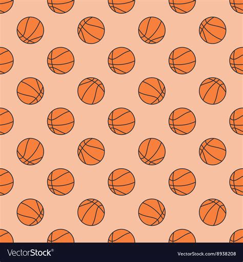 Basketball Seamless Pattern Royalty Free Vector Image