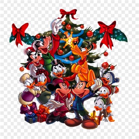 Mickey Mouse Characters Christmas Celebration FREE PNG | Citypng