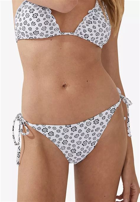 Buy Cotton On Body Lettuce Edge Tie Side Brazilian Bikini Bottom 2024