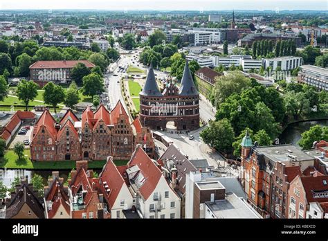 Germany The Holsten Gate in the old town of Lübeck UNESCO World