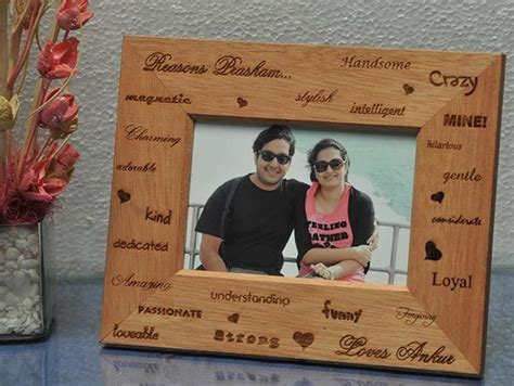 Personalized Engraved Wooden Photo Frames In Delhi India