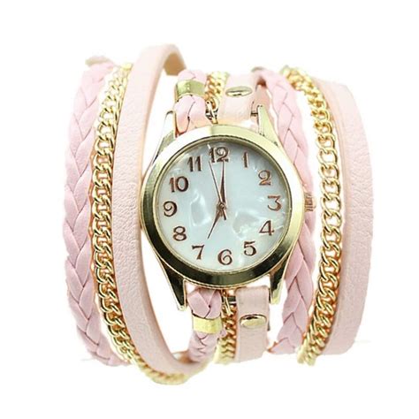 Relogio Feminino Lindo Couro Bracelete Pulseira Pulso Mercado Livre