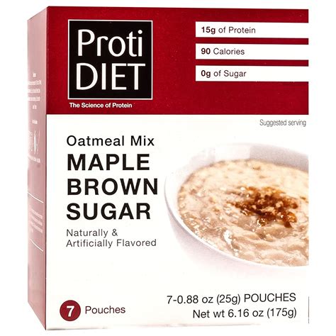 High Protein Maple Brown Sugar Oatmeal, 15g Protein, Low Calorie, Low