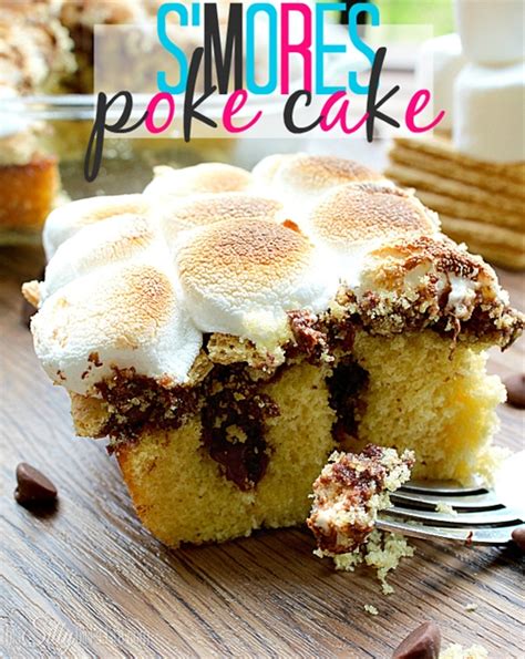 S Mores Poke Cake Recipe Chefthisup