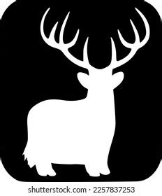 Vector Illustration Deer Shape Stock Vector (Royalty Free) 2257837253 ...