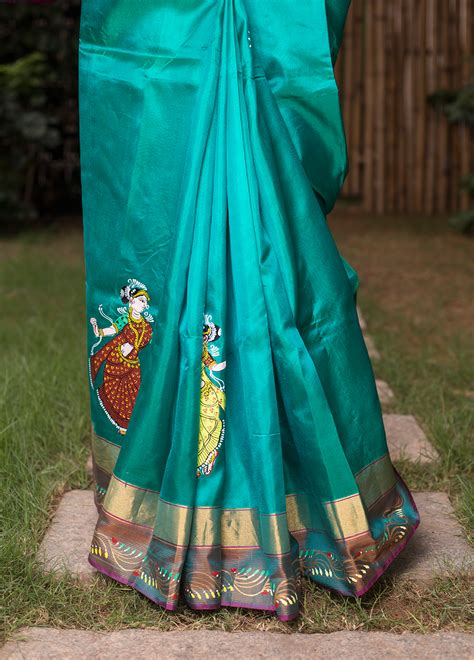 Pin By The S Studio On Handpainted Sarees Hand Painted Sarees