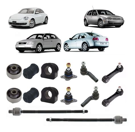 Kit Pivô Bucha Bandeja Bieleta Terminal Axial Golf Audi A3 LEED PECAS