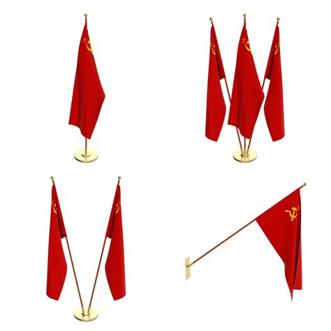 Soviet Union Flag Pack 3D model | CGTrader