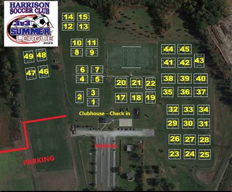 Harrison Soccer Club 3v3 Field Map Harrison Soccer Club