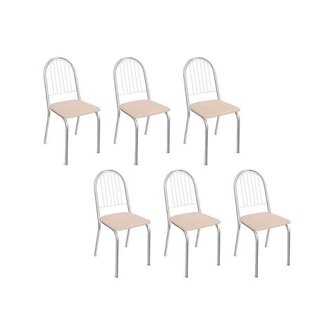 Cadeira De Cozinha Noruega C Kit Un Cromada Nude Madeiramadeira