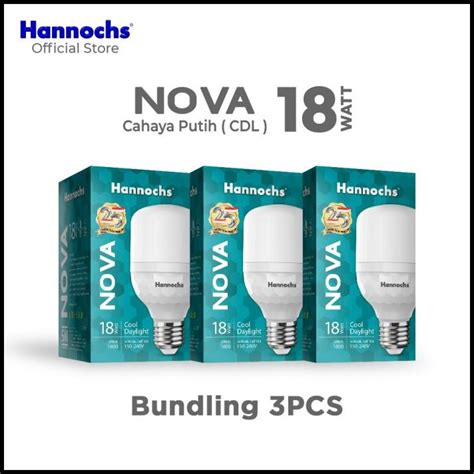 Jual Hannochs Lampu LED Nova 18W Cahaya Putih PAKET 3pcs Shopee