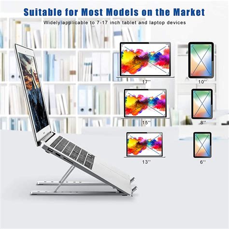 Laptop Tablet Stand Adjustable Foldable Portable Aluminum - Computer Choice