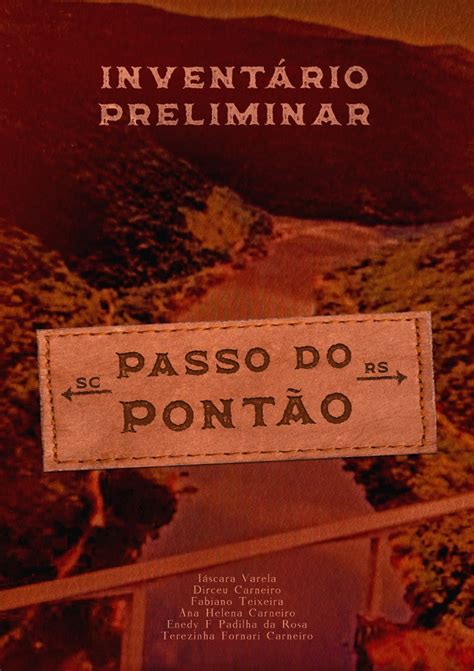 Lan Ada A Cartilha Do Invent Rio Preliminar Do Passo Do Pont O