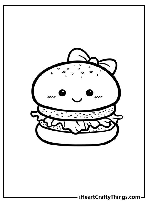 Cute Food Coloring Pages - Free Printable