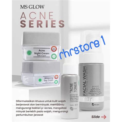 Jual Ms Glow Paket Acne Series Shopee Indonesia